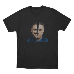 Buca Viktor Sheen Split Face Unisex T Shirt Black